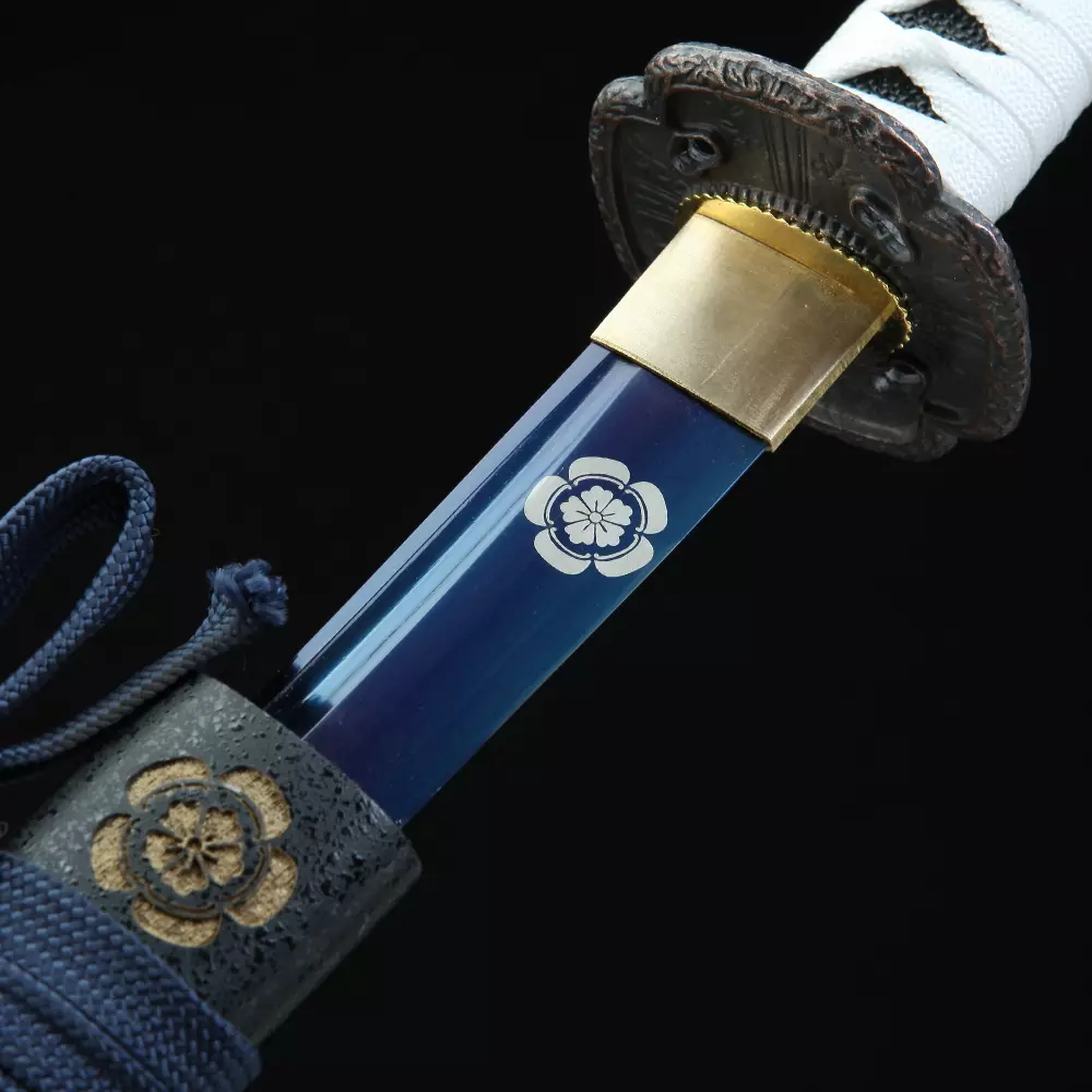 Tanto Sword  Handmade Japanese Tanto Sword With Blue Blade - TrueKatana