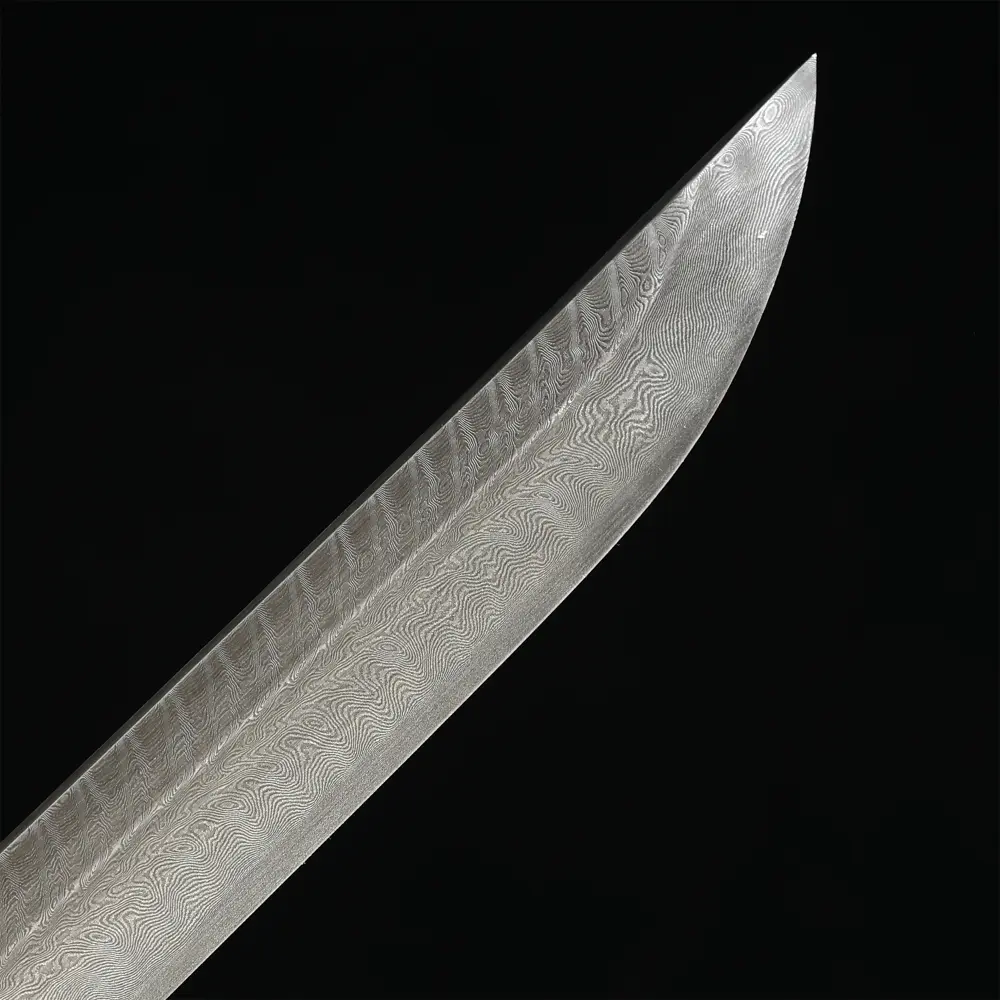 Damascus Katana | Damascus Steel Katana with Teal Marble Saya