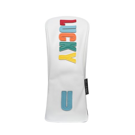 Lucky Hybrid Golf Headcover -white