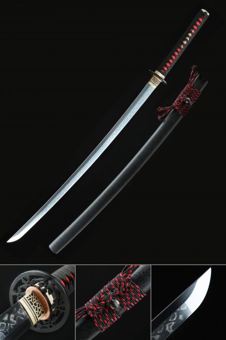 Épée Katana Japonaise Faite à La Main T10 Argile Pliée En Acier Trempé Real Hamon