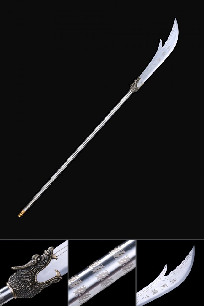 Guan Dao Green Dragon Crescent Blade - 1090 Carbon Steel Polearm From Romance of Three Kingdoms