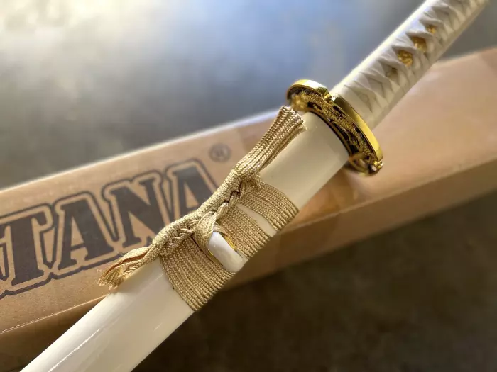 White Crod Handle Katana