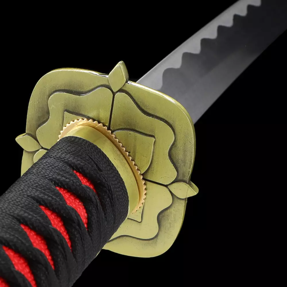Red Katana | 1060 Carbon Steel Katana with Red Lacquered Hardwood