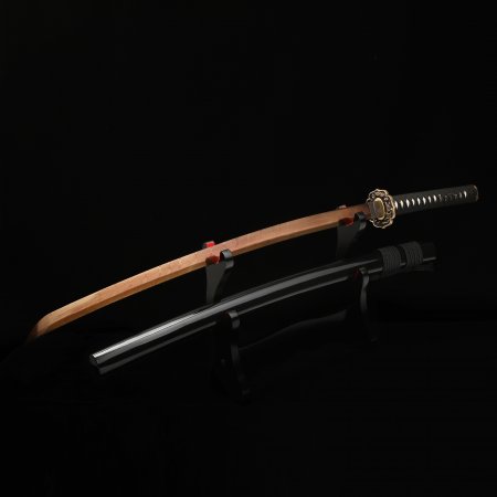 Handmade Japanese Katana Sword Damascus Steel With Golden Blade