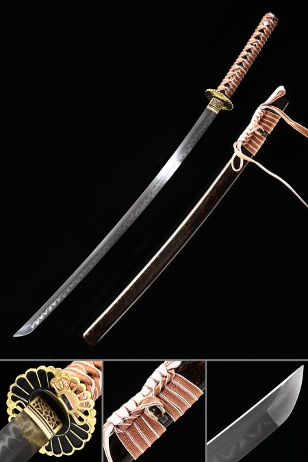 Handmade Japanese Katana Sword 1060 Carbon Steel Real Hamon