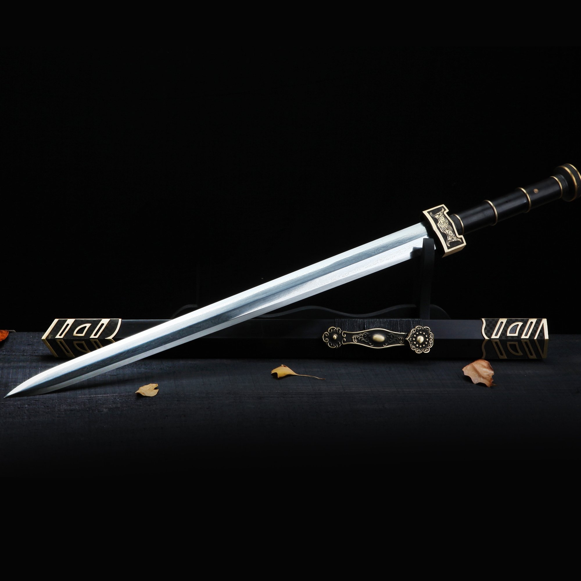 épée Chinoise | Dynastie Han D'épée Droite Chinoise à Double Tranchant ...