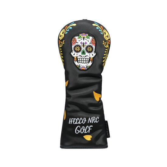 Skull Style Hybrid Golf Headcover - Black