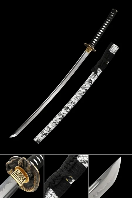 Handmade Real Japanese Sword T10 Carbon Steel With Hamon Blade