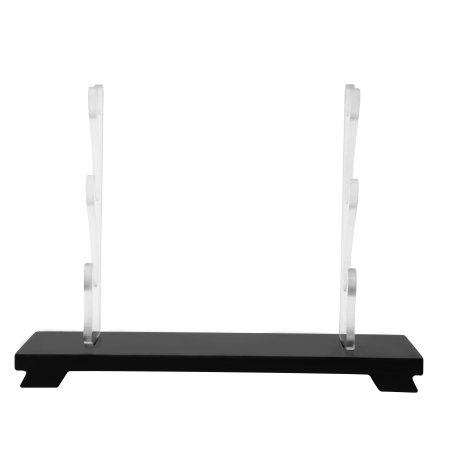 Handmade Acrylic 3-tier Katana Sword Stand With Black Hardwood Base