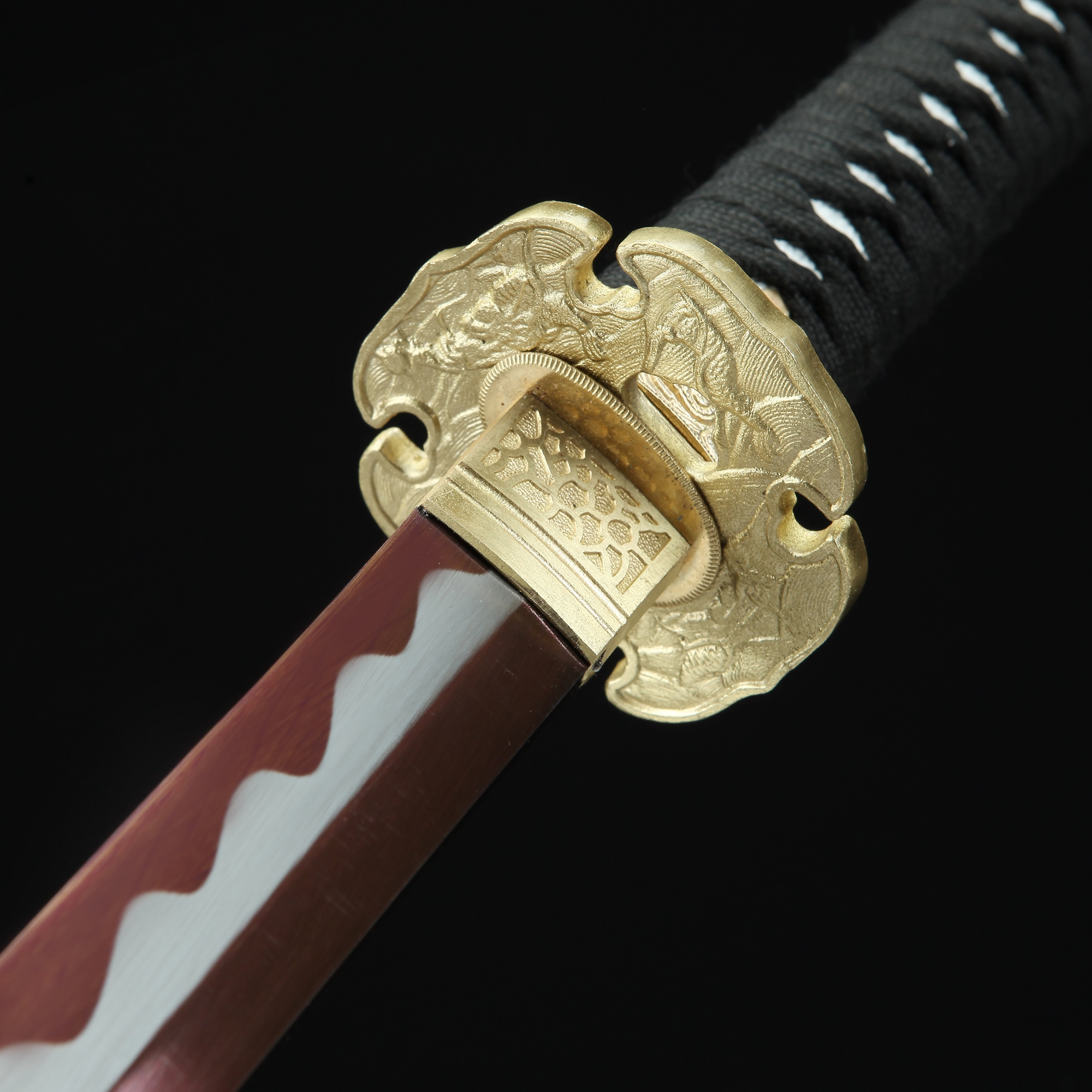 Handmade High Manganese Steel Red Blade Authentic Japanese Katana ...