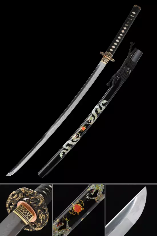 Handmade Real Hamon Japanese Katana Sword T10 Carbon Steel