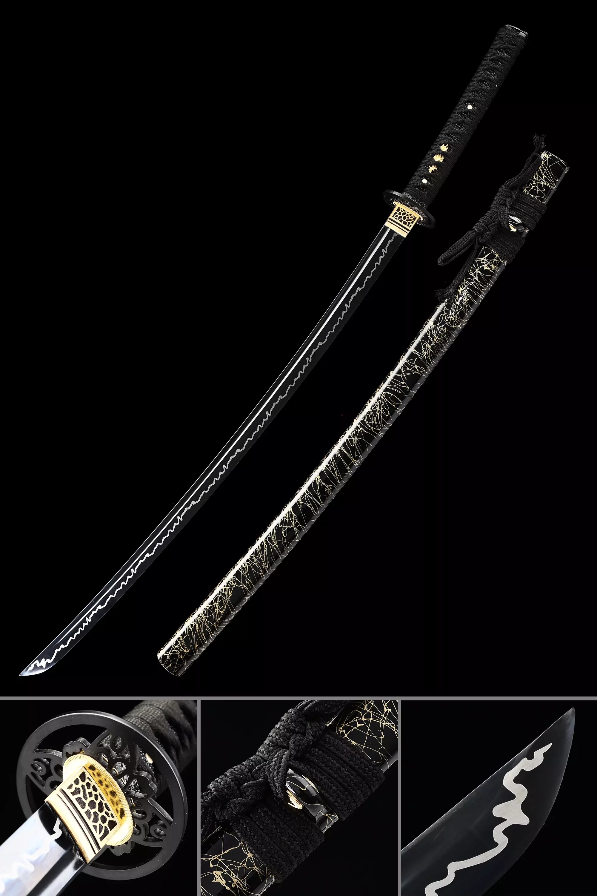 Black Blade Katana | Handmade Japanese Katana Sword High Manganese ...