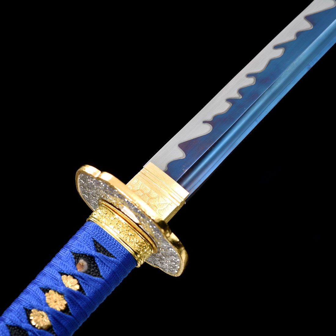 Handmade 1045 Carbon Steel Blue Blade Full Tang Real Japanese Katana Samurai Swords Truekatana 2131