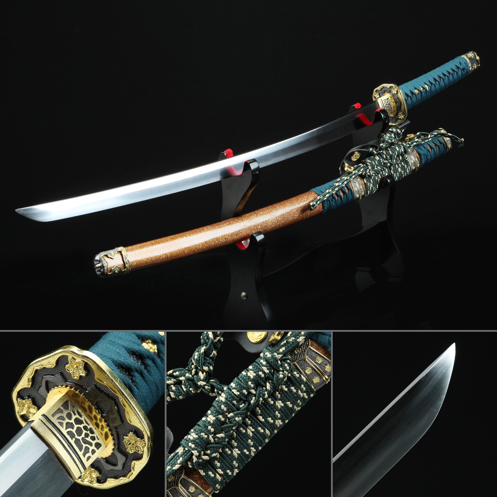 Handgemachtes Federstahlblumen tsuba Echtes Japanisches Katana samurai Handgemachtes Federstahlblumen tsuba Echtes Japanisches Katana samurai