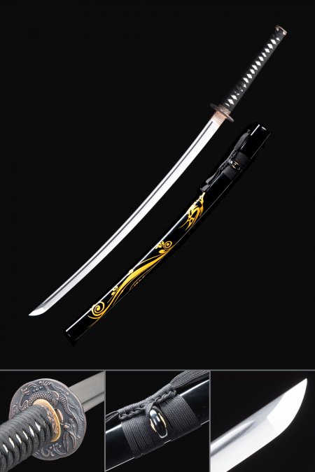 Handmade Japanese Katana Sword With Dragon Tsuba
