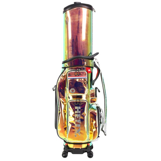 Helix Luxury Colorful Retractable Golf Cart Bag - Golden