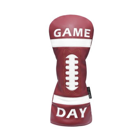 Football Style Hybrid Golf Headcover - Red