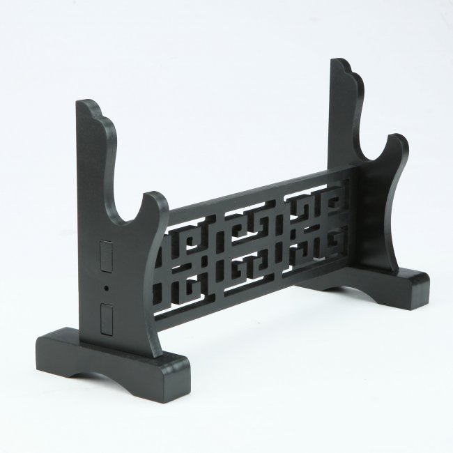 Handmade Black Wooden Single Tier Katana Sword Stand Holder Display Rack Stand