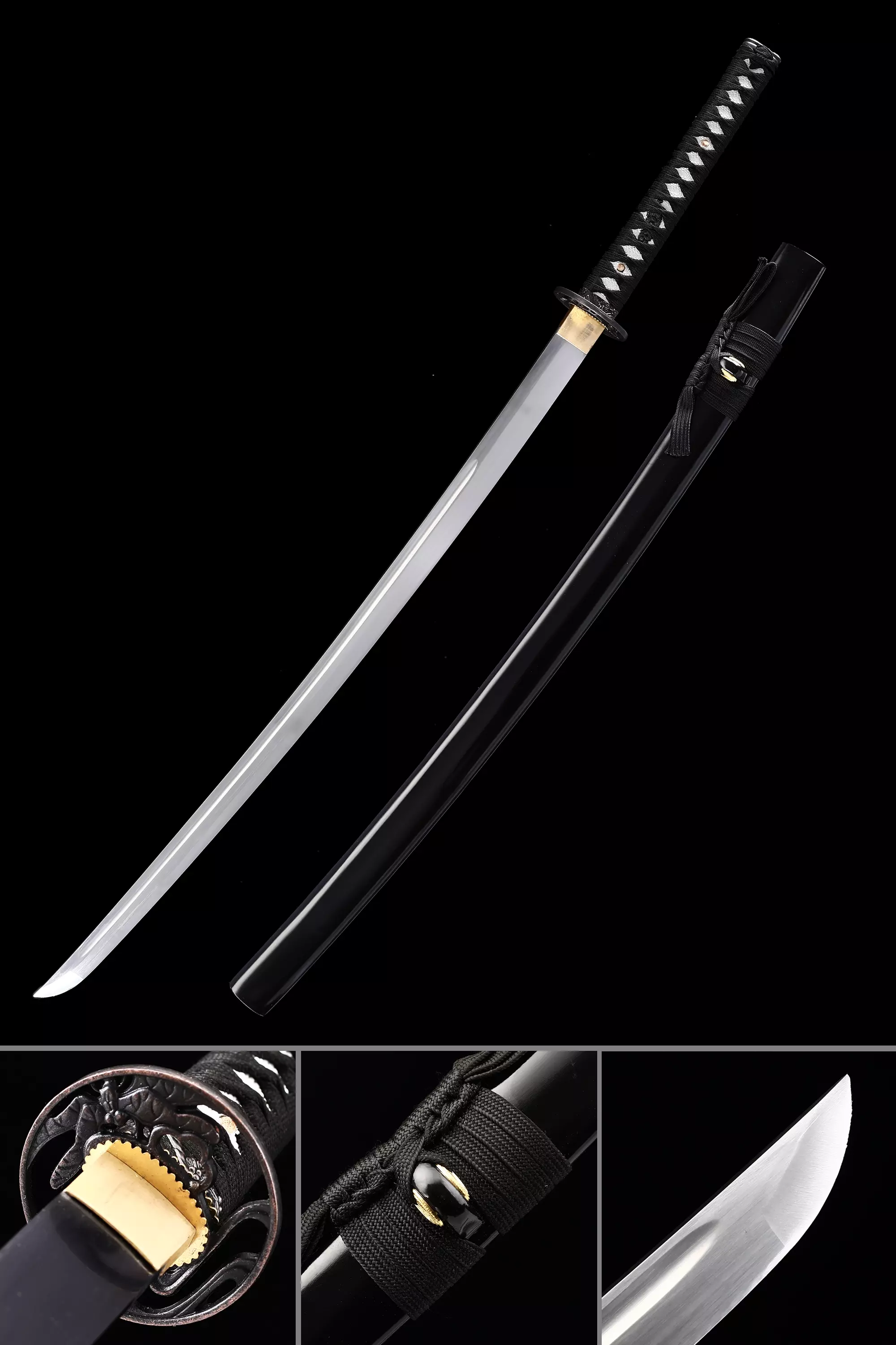 Black Katana | Handmade Traditional Japanese Katana Sword Stainless ...