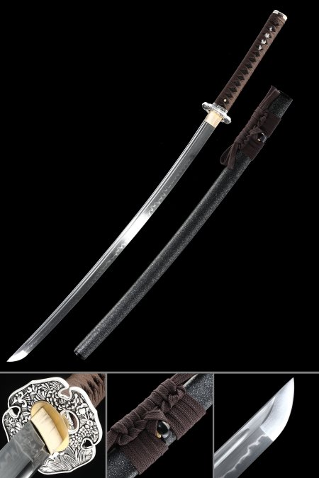 Hand-forged T10 Carbon Steel Japanese Samurai Sword With Marble-style Saya