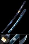 Handmade Japanese Wakizashi Sword With Blue T10 Carbon Steel Blade