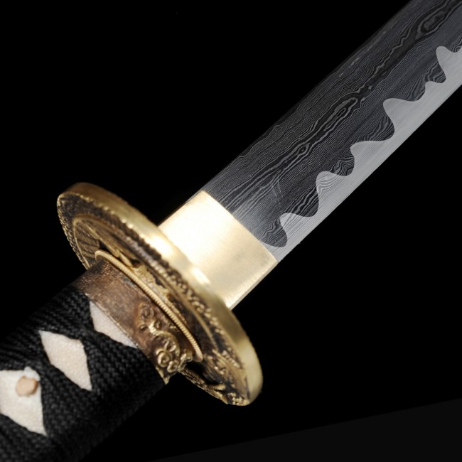 Masahiro-Katanas japonesas reales, espada de Damasco de acero