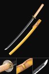 Handmade Japanese Katana Sword 1045 Carbon Steel With Yellow Scabbard