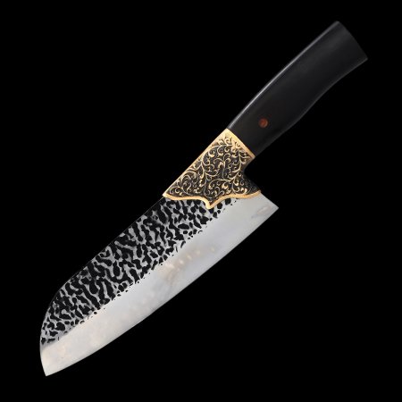 Copper Guard Kitchen Knife With Reliable Full Tang Stainless Steel Blade