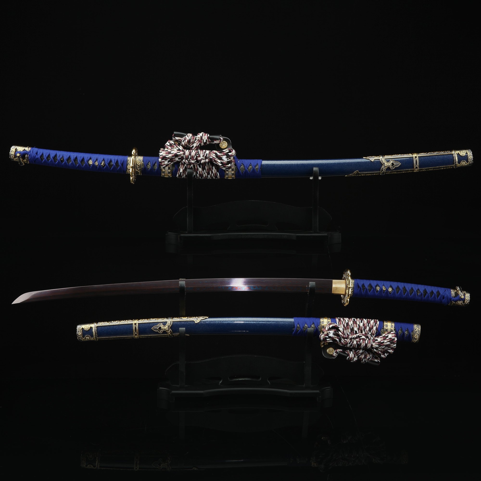 Catastrophe De L'épée  Acier Au Manganèse Japonais Fait Main D'épée De  Tachi Odachi Avec La Lame Bleue - TrueKatana