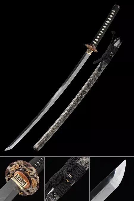 Handmade Japanese Katana Sword T10 Carbon Steel With Dragon Tsuba