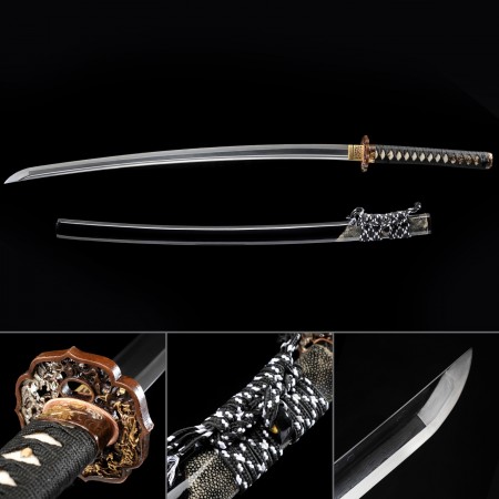 Battle Ready Katana, Authentic Japanese Katana Damascus Steel Full Tang Tactical Swords