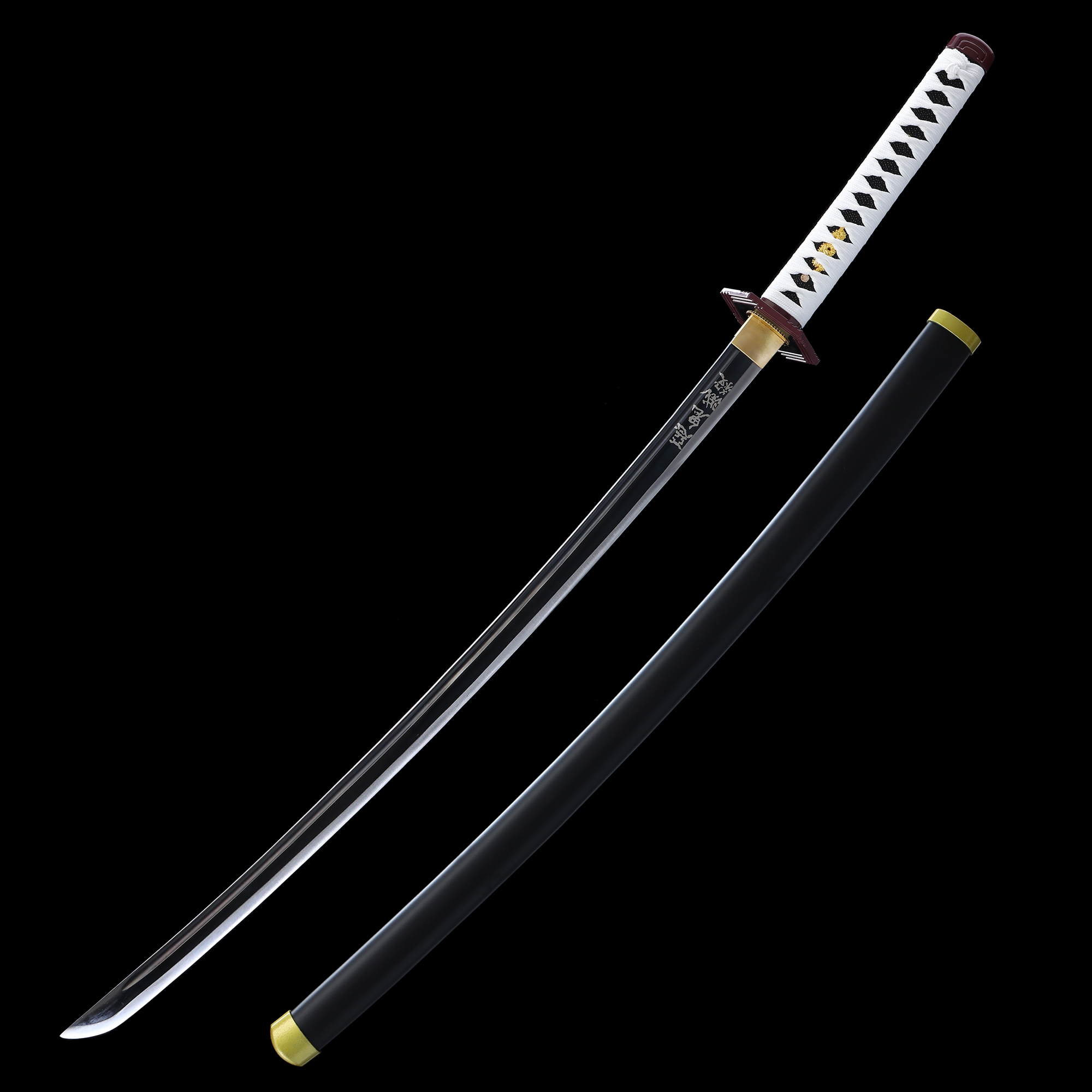 Épée en métal Demon Slayer Cosplay, Katana Samurai Anime, acier