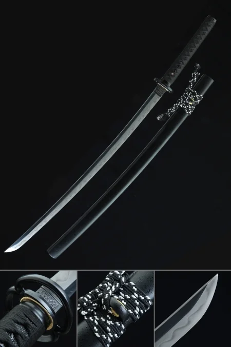 Handmade Japanese Samurai Sword T10 Steel With Clay Tempered Blade