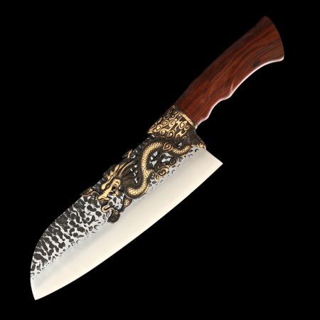 Full Tang Stainless Steel Kitchen Knife With Mahogany Handle