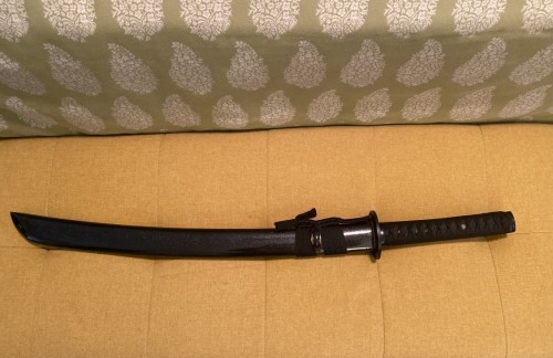 Handmade Japanese Naginata Sword T10 Folded Clay Tempered Steel Real Hamon