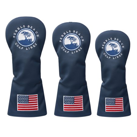 Welcoming Pine Golf Wood Headcovers Set - Dark Blue