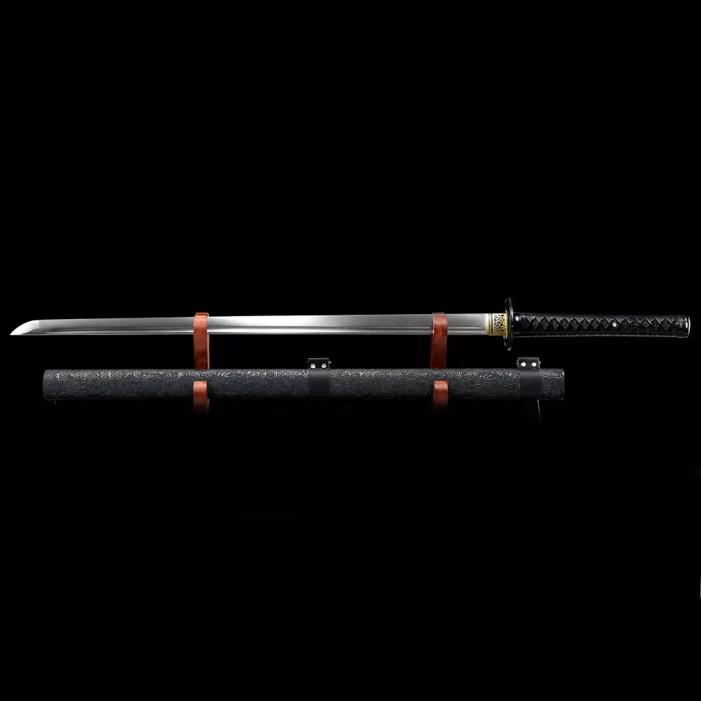 Ninjato Sword | Manganese Steel Ninjato with Black Dragon Tsuba in