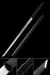 Chokuto Straight Sword, Handmade Japanese Ninjato Sword High Manganese Steel No Guard