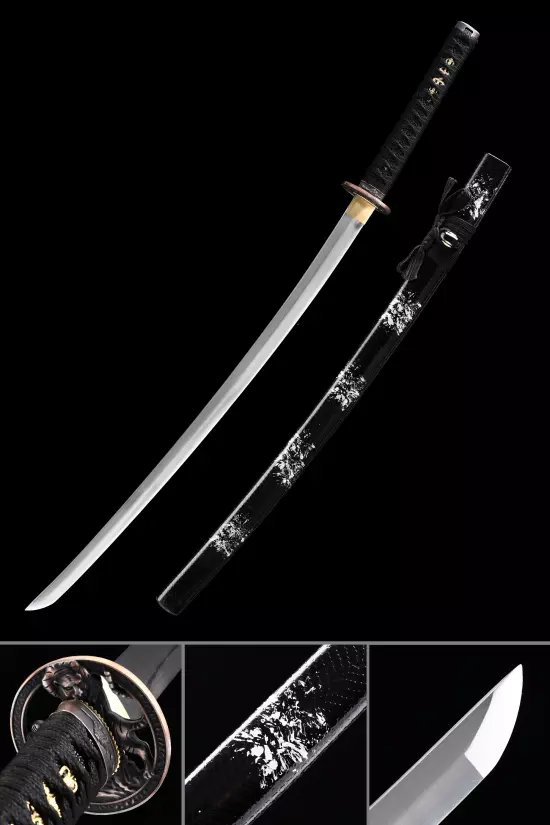 Handmade Japanese Katana Sword Full Tang With Tiger Tsuba