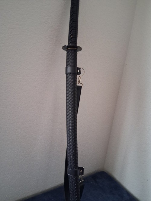 Handmade Japanese Obsidian Katana With Black Blade And Strap