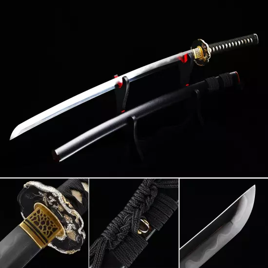 High-performance Genuine Japanese Katana Sword Damascus Steel Real Hamon