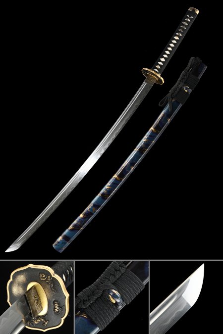 Handcrafted Exquisite Katana With Folded Melaleuca Steel blade