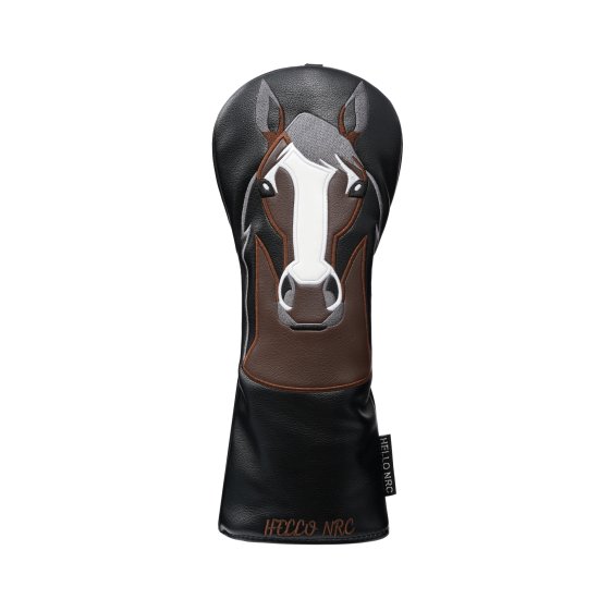 Horse Head Hybrid Golf Headcover - Black