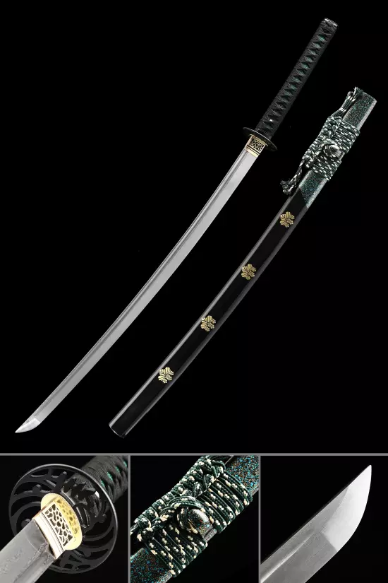 Handmade Nihonto Japanese Katana Sword Damascus Steel Full Tang