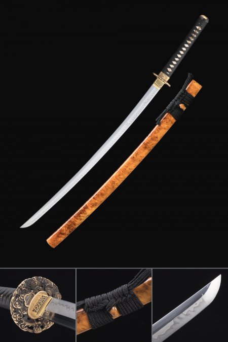 Handgefertigtes Japanisches Samurai-schwert T10 Gefalteter Ton Gehärteter Stahl Echter Hamon