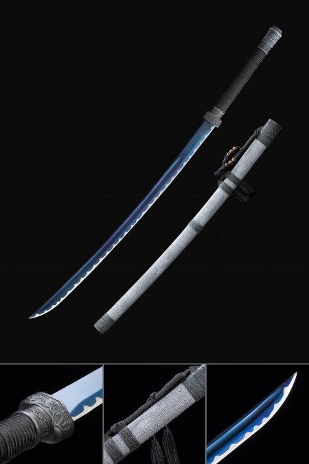 Handmade Chinese Dao Sword High Manganese Steel With Blue Blade