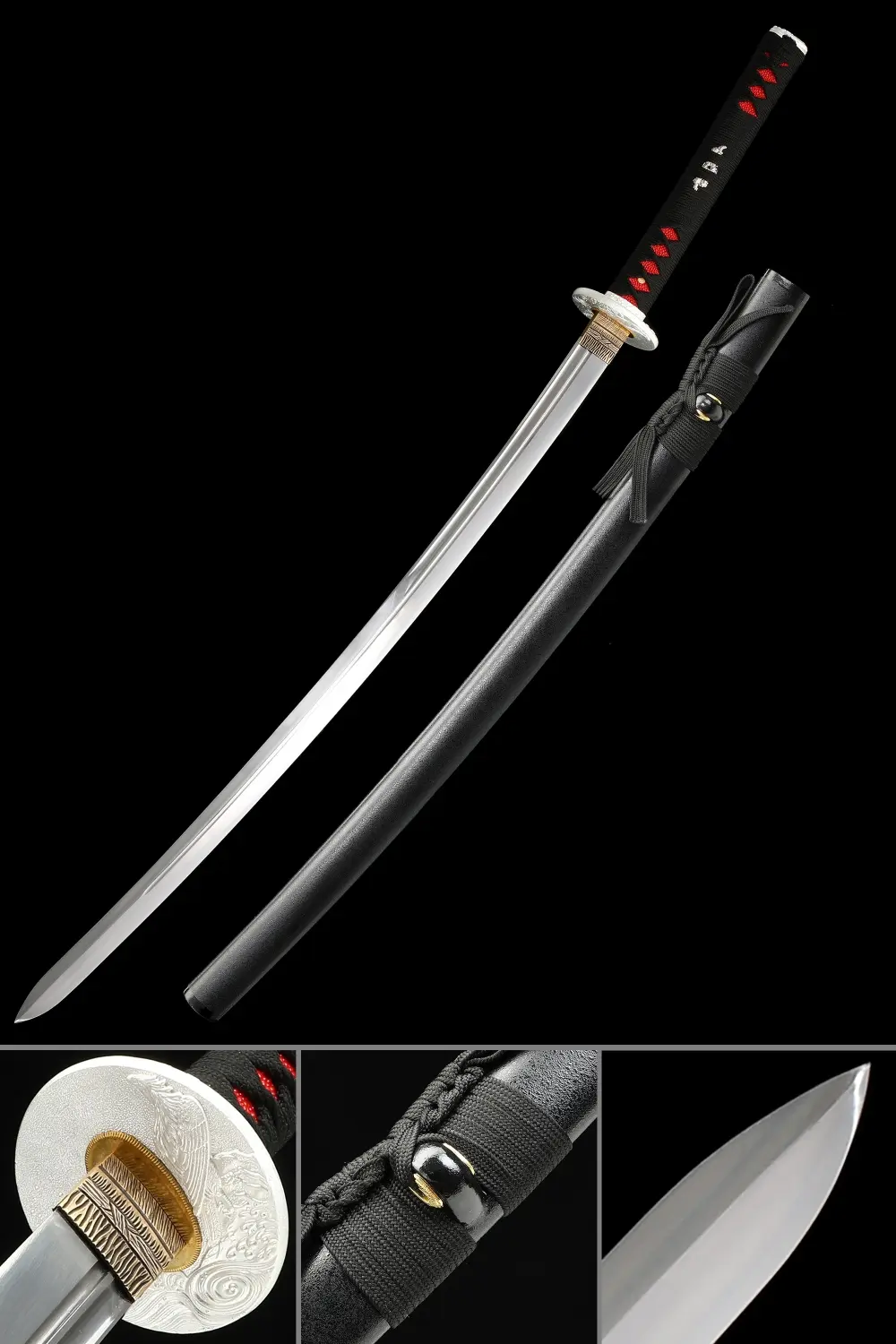 Full Tang Katana | 1095 Carbon Steel Full Tang Katana - Black