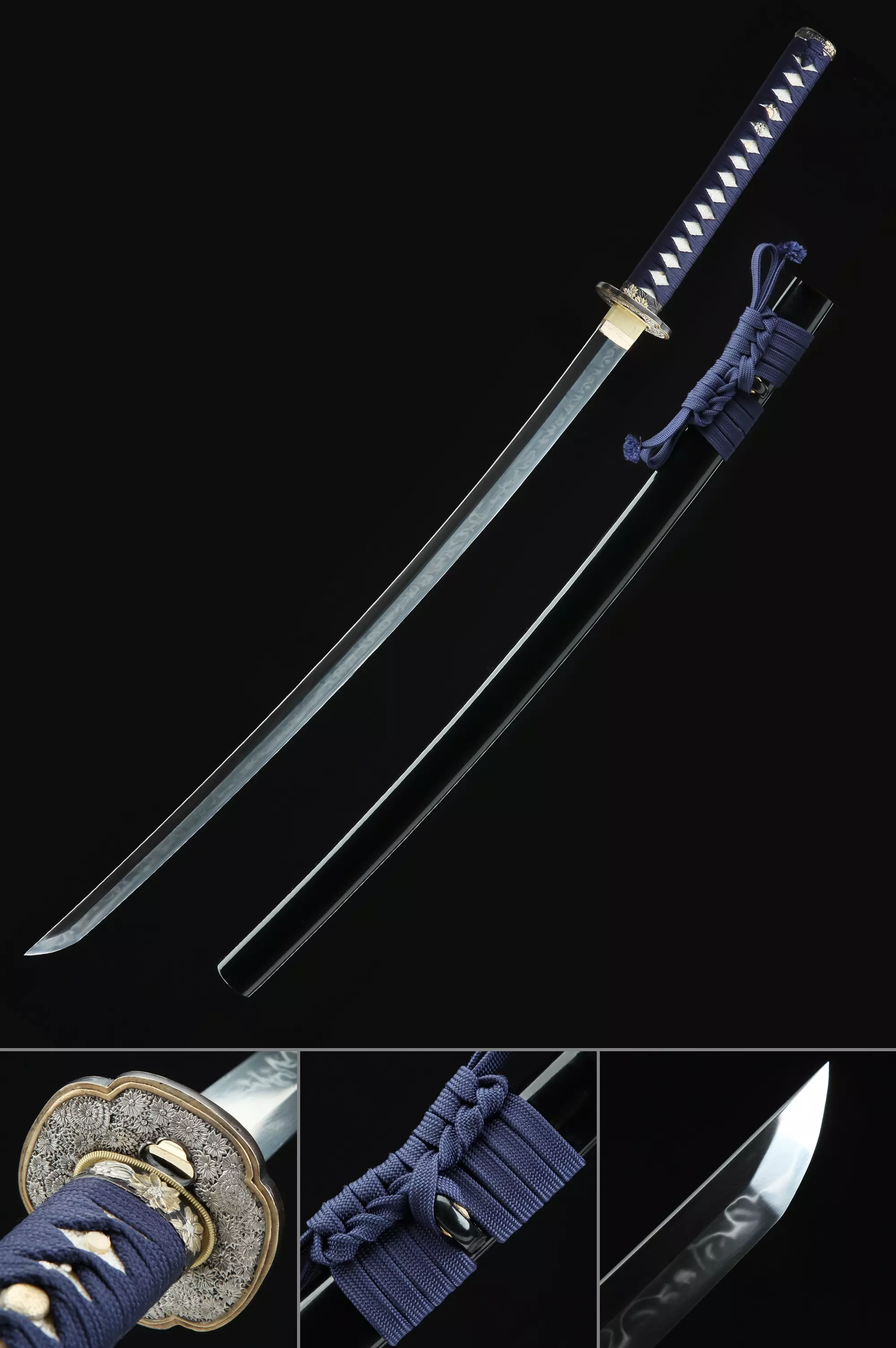 Black Katana | Authentic Japanese Katana T10 Carbon Steel Hand Forge ...