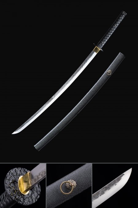 Handmade High Manganese Steel Gray Saya Sharpened Real Japanese Katana Samurai Swords