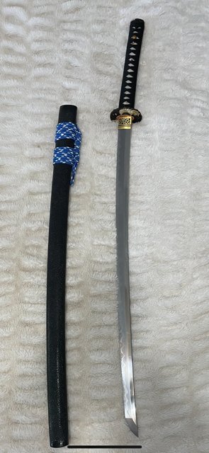 Authentic Japanese Katana Sword T10 Folded Clay Tempered Steel Real Hamon